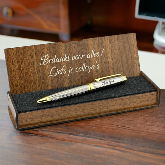 Personalized Pen Set - Writing Set with Engraved Wooden Box BLP2165