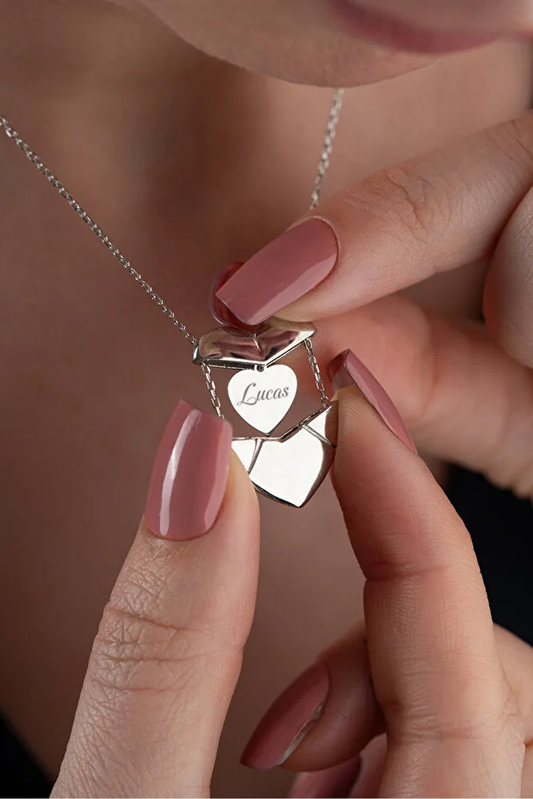 925 Silver Heart Name Necklace