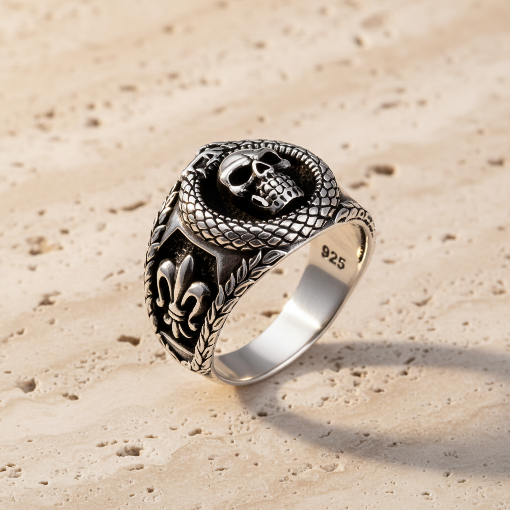 Men's Ring With Ghost Skull BLTH418