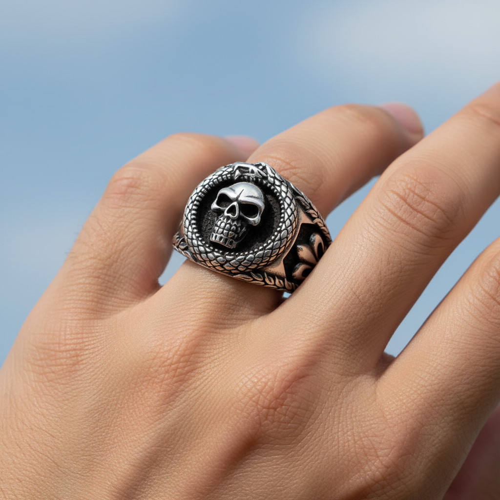 Men's Ring With Ghost Skull BLTH418