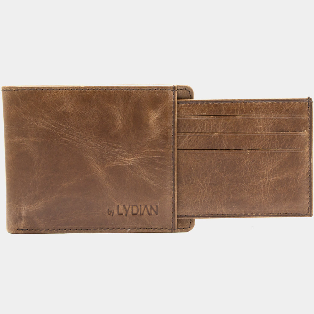 Gepersonaliseerde Cadeauset met Leren Portemonnee, Aansteker & Houten Doos