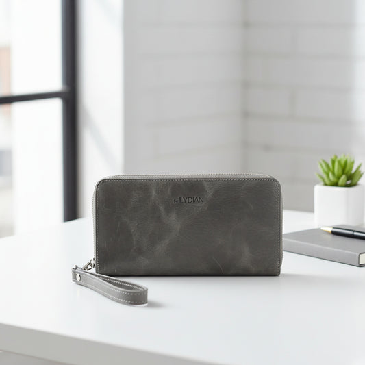 Smartphone Leather Wallet Gray BLW3034-G