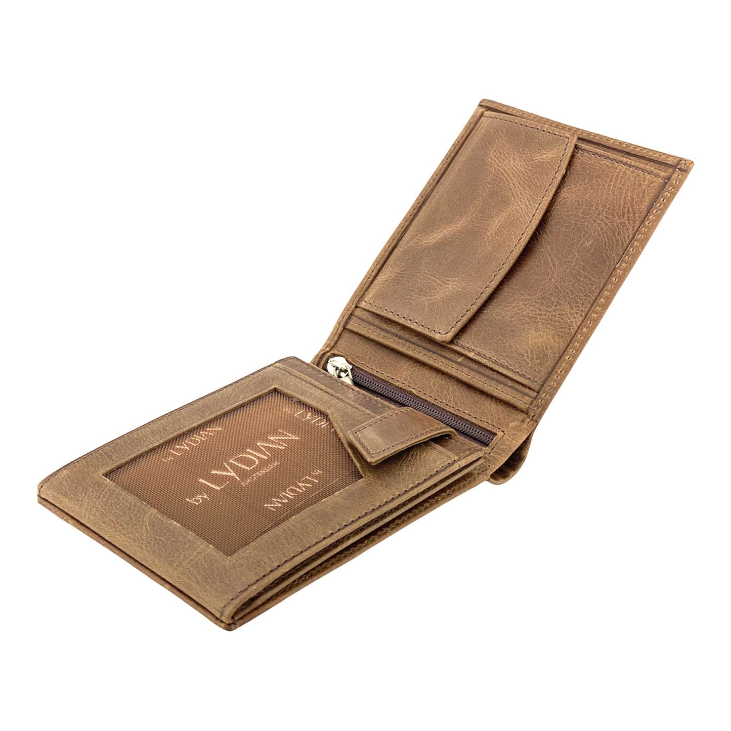 Luxury Gift Set: Leather Wallet, Watch Lighter in Wooden Box - Customizable