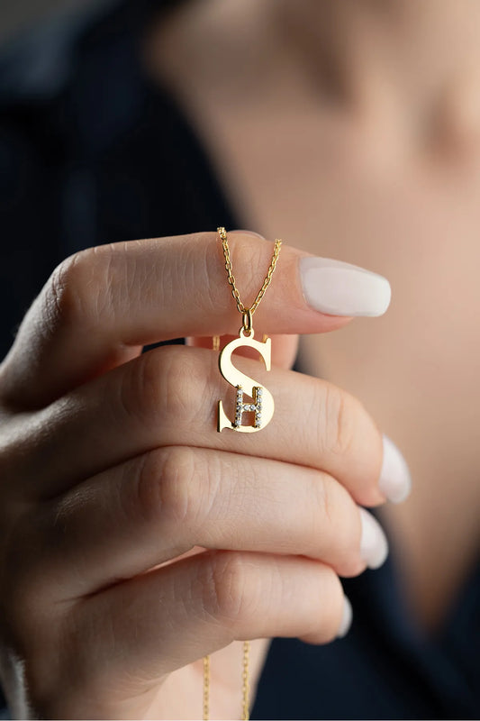 Gepersonaliseerde Initiaal Ketting van 925 Zilver