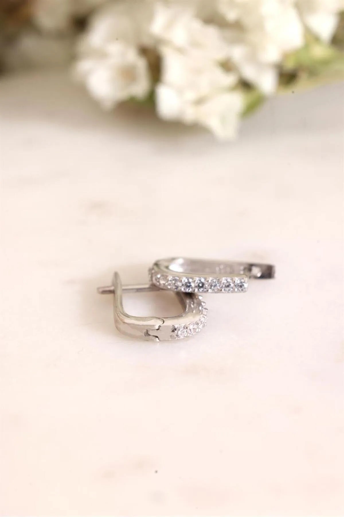 925 Sterling Zilveren Oorbellen met Zirkonia Steentjes