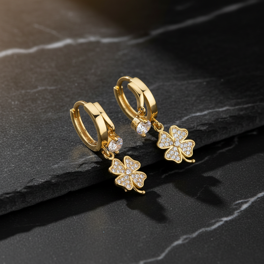 Four Leaf Clover Earrings – 925 Silver
