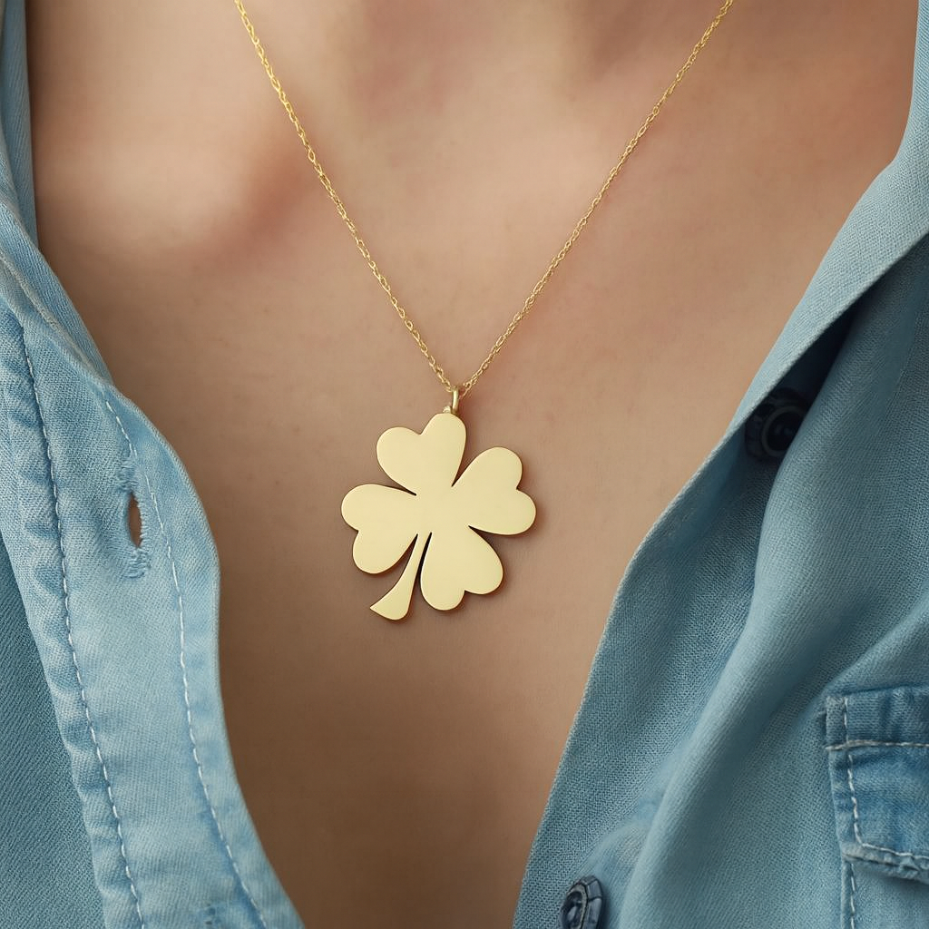Personalized Clover Four Chain - 925 Sterling Silver