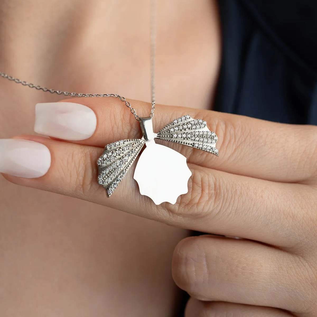 925 Sterling Zilveren Gepersonaliseerde Schelpketting