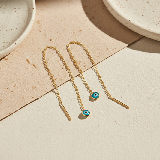 Blue aura earrings - 925 sterling silver