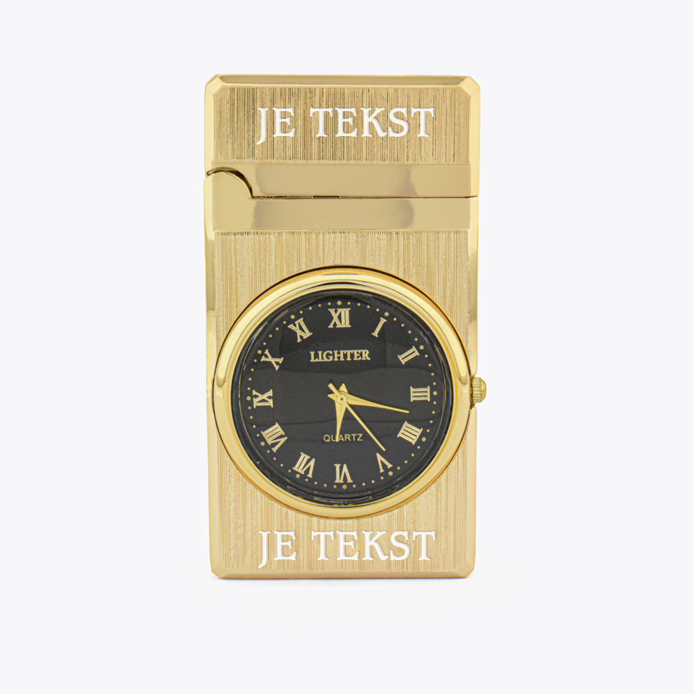 Horloge Gas Aansteker met Tekst -2