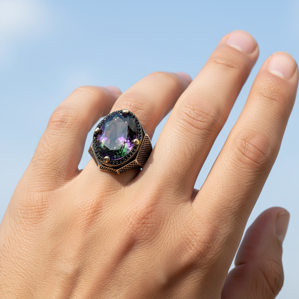 Mystic Quartz Men's Ring CLMR076