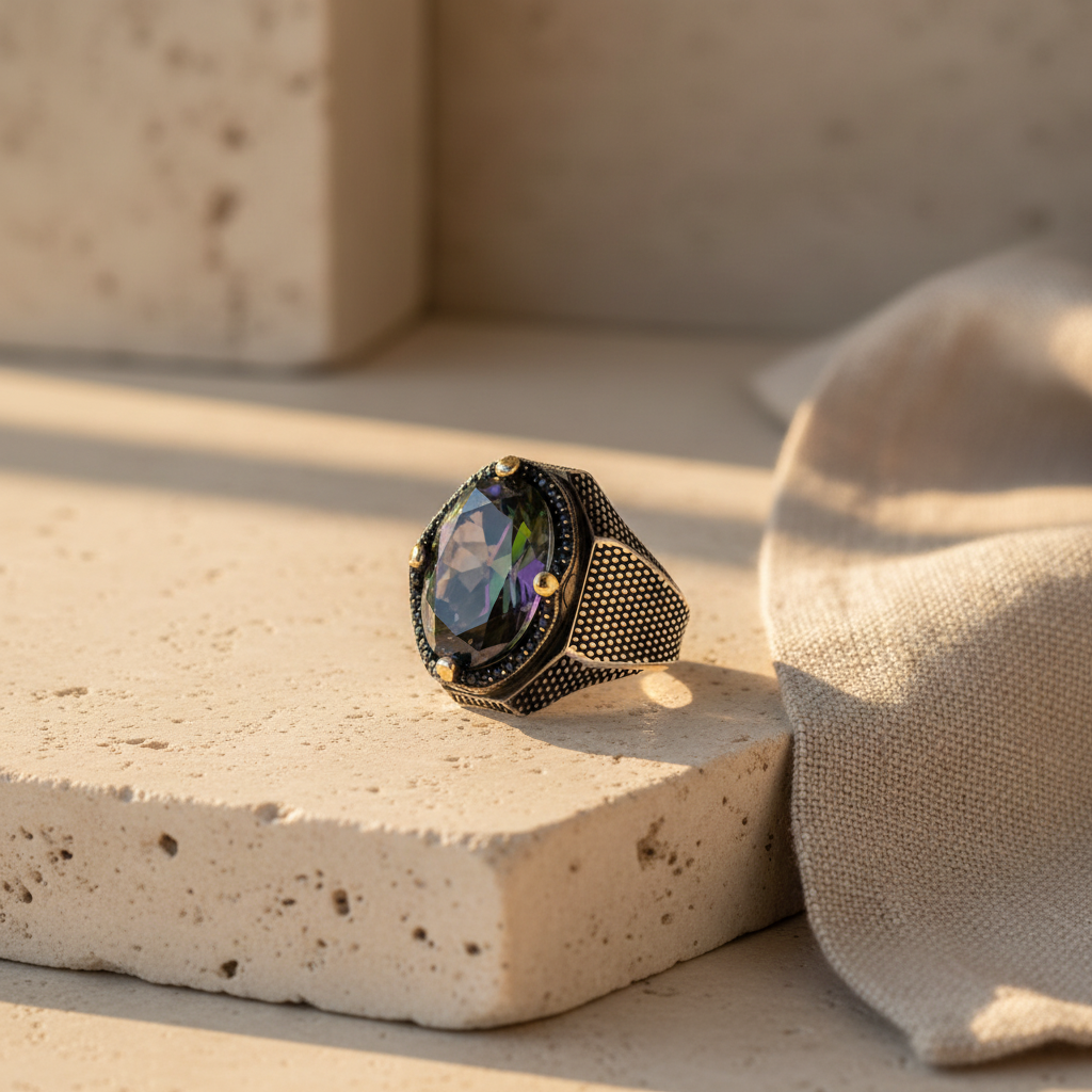 Mystic Quartz Men's Ring CLMR076