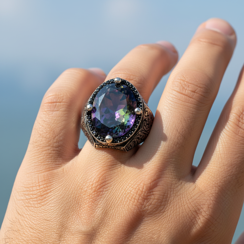 Mystic Quartz Men's Ring CLMR084