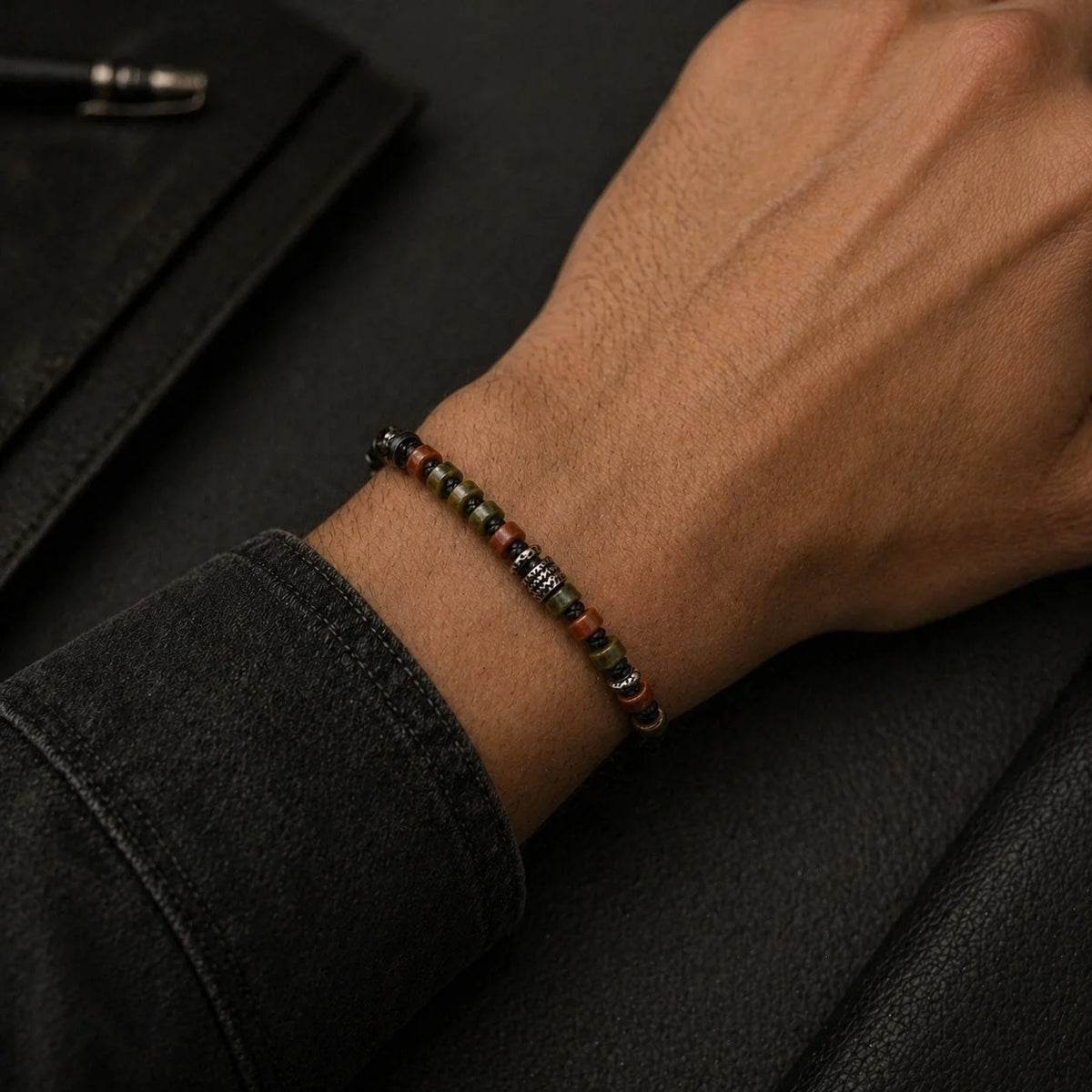 Unakiet Macramé Herenarmband | 925 Zilver