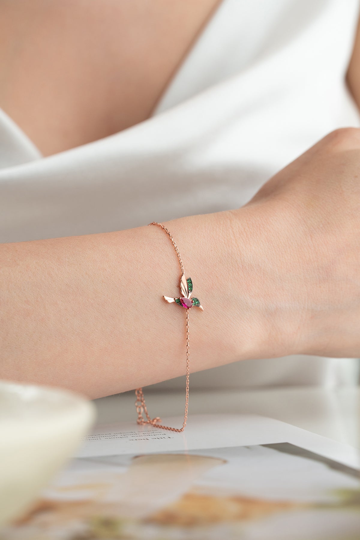 Kolibrie bracelet - 925 silver rosé