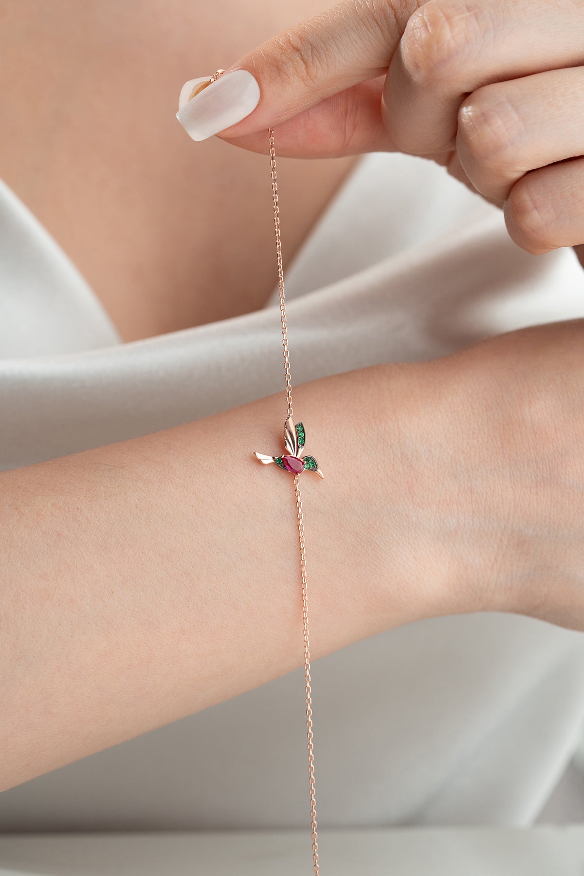Kolibrie bracelet - 925 silver rosé