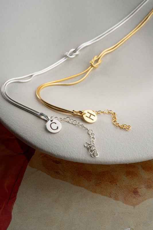 925 Zilver Letter Liefdesknoop Koppel Armband