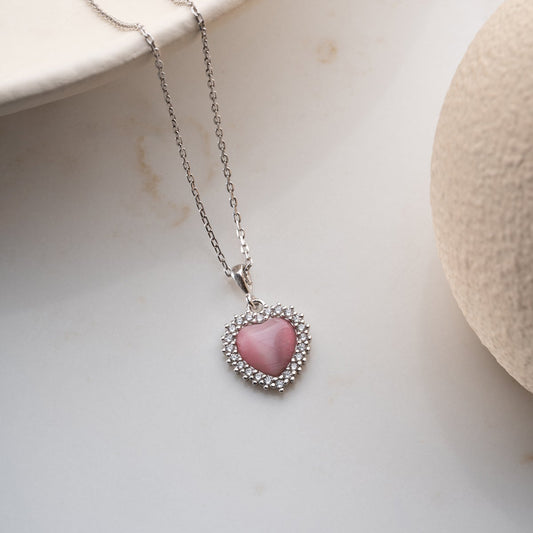 Heart Shaped Love Necklace - 925 Silver