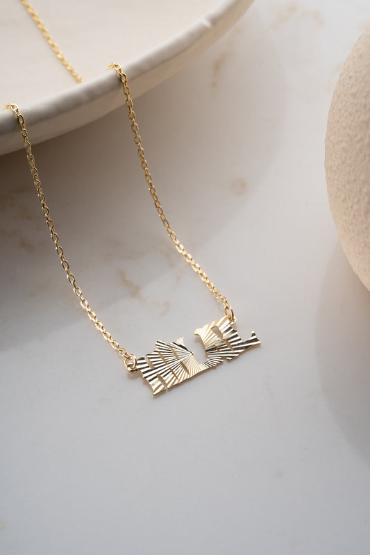 Sunray Name Gepersonaliseerde Zilveren Ketting