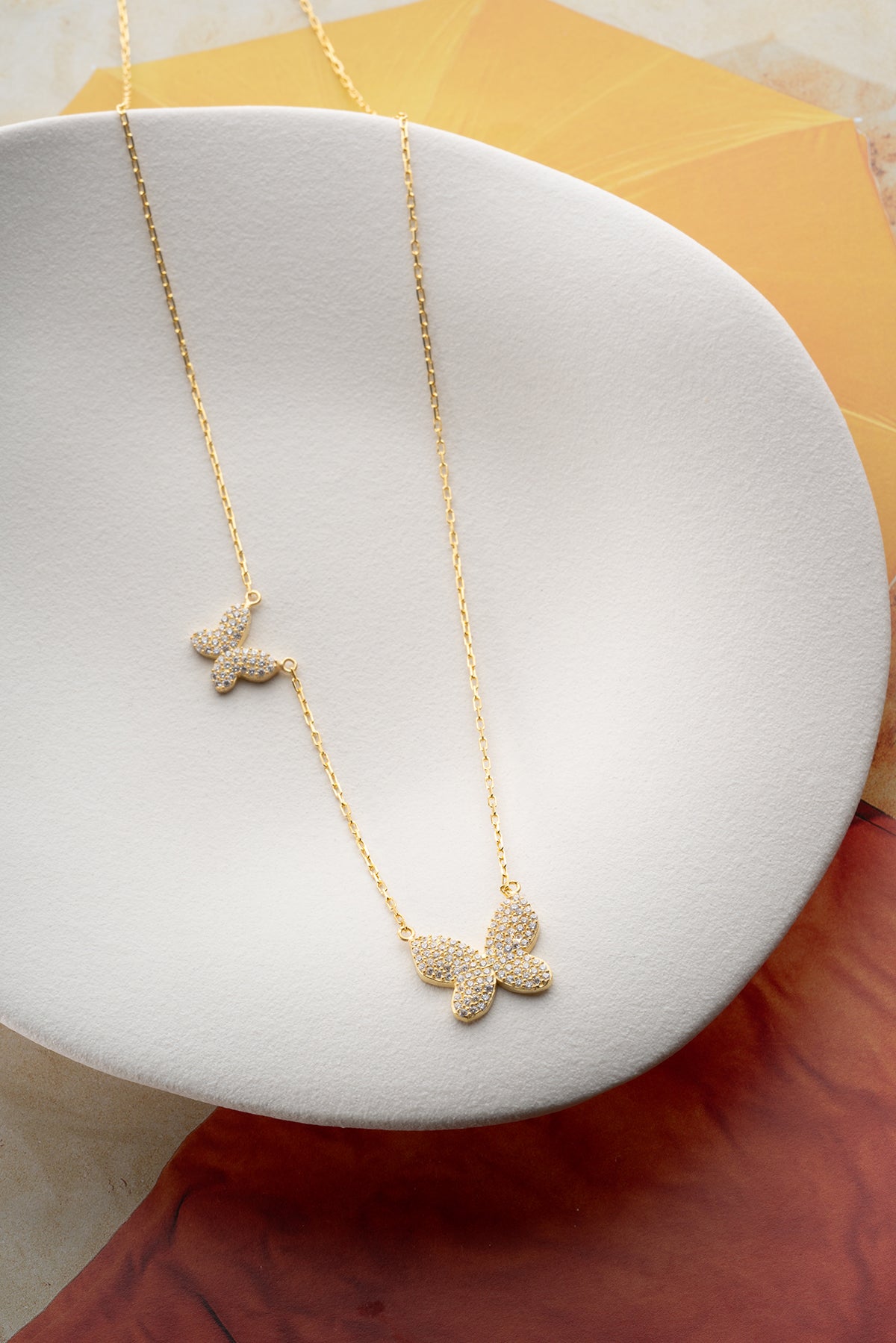 Papillon Necklace - 925 Silver - Butterfly Design