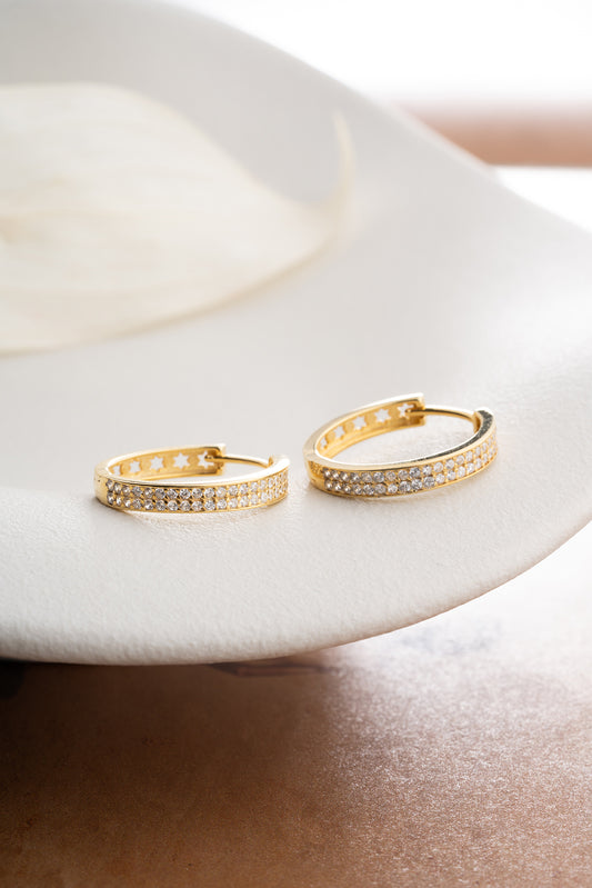 Hoepeloorbellen met Zirkonia – 925 Zilver