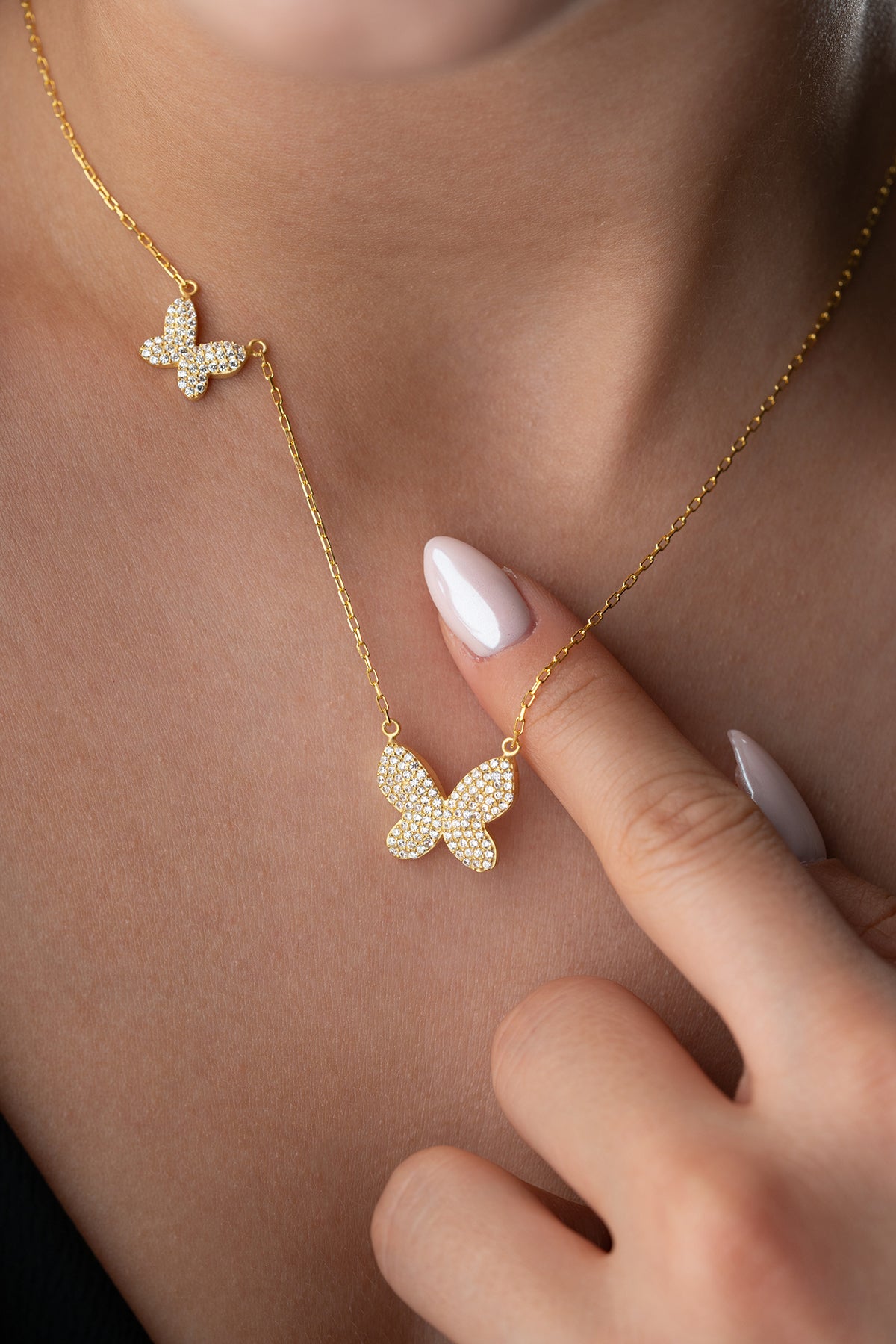 Papillon Necklace - 925 Silver - Butterfly Design