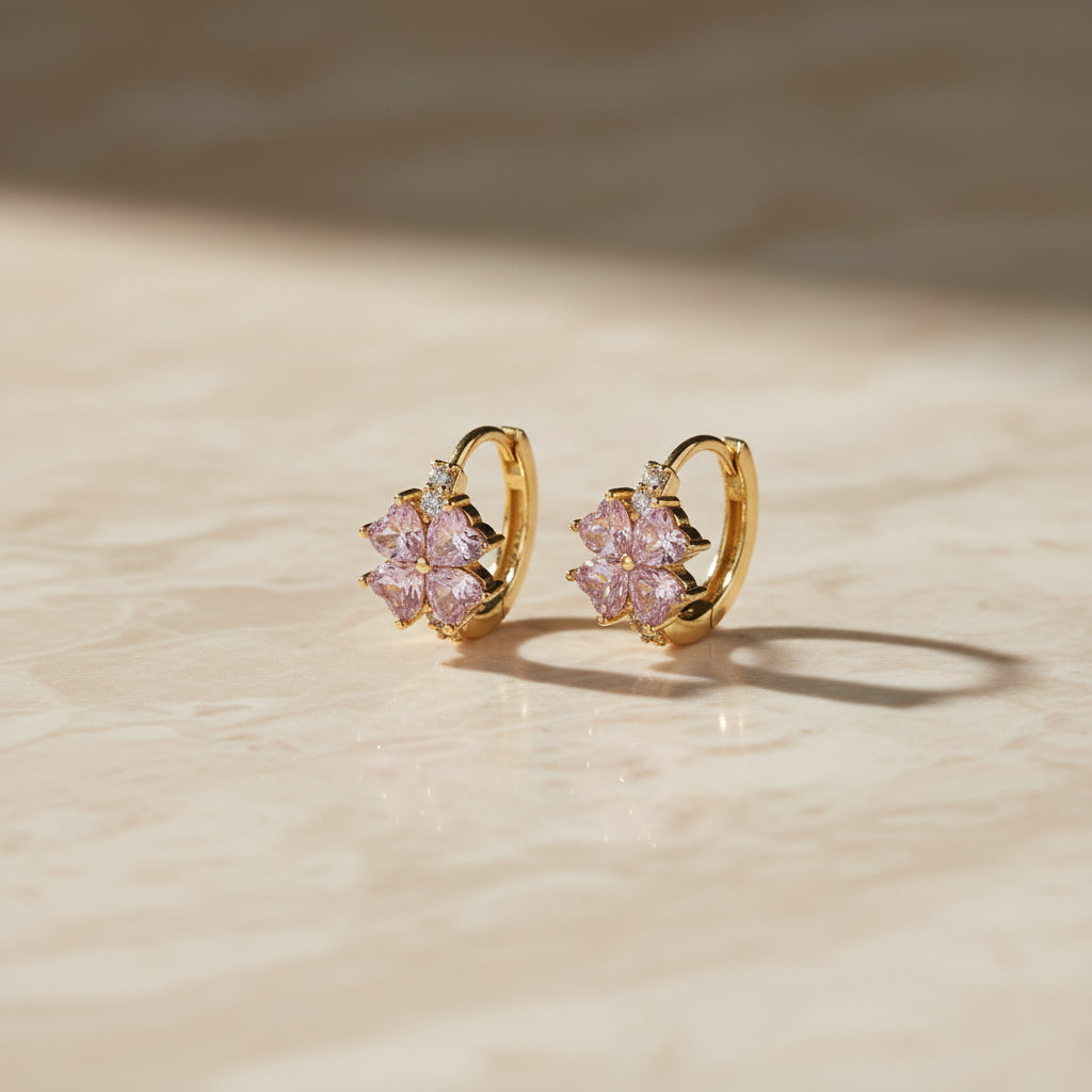 Klavertjevier Oorbellen – 925 Zilver
