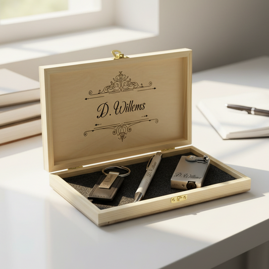 Luxury Gift Set with Personal Lighter, Pen & Keychain