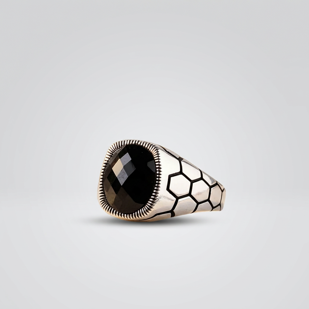 Zwarte Zirkonia Herenring | 925 Zilver