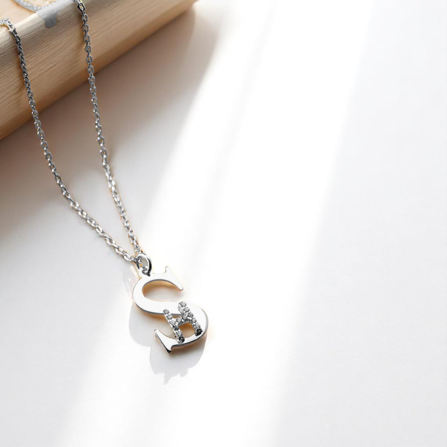 Gepersonaliseerde Initiaal Ketting van 925 Zilver