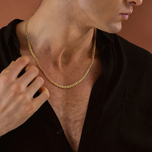 925 Zilveren 4 MM Gourmet Schakelketting Unisex
