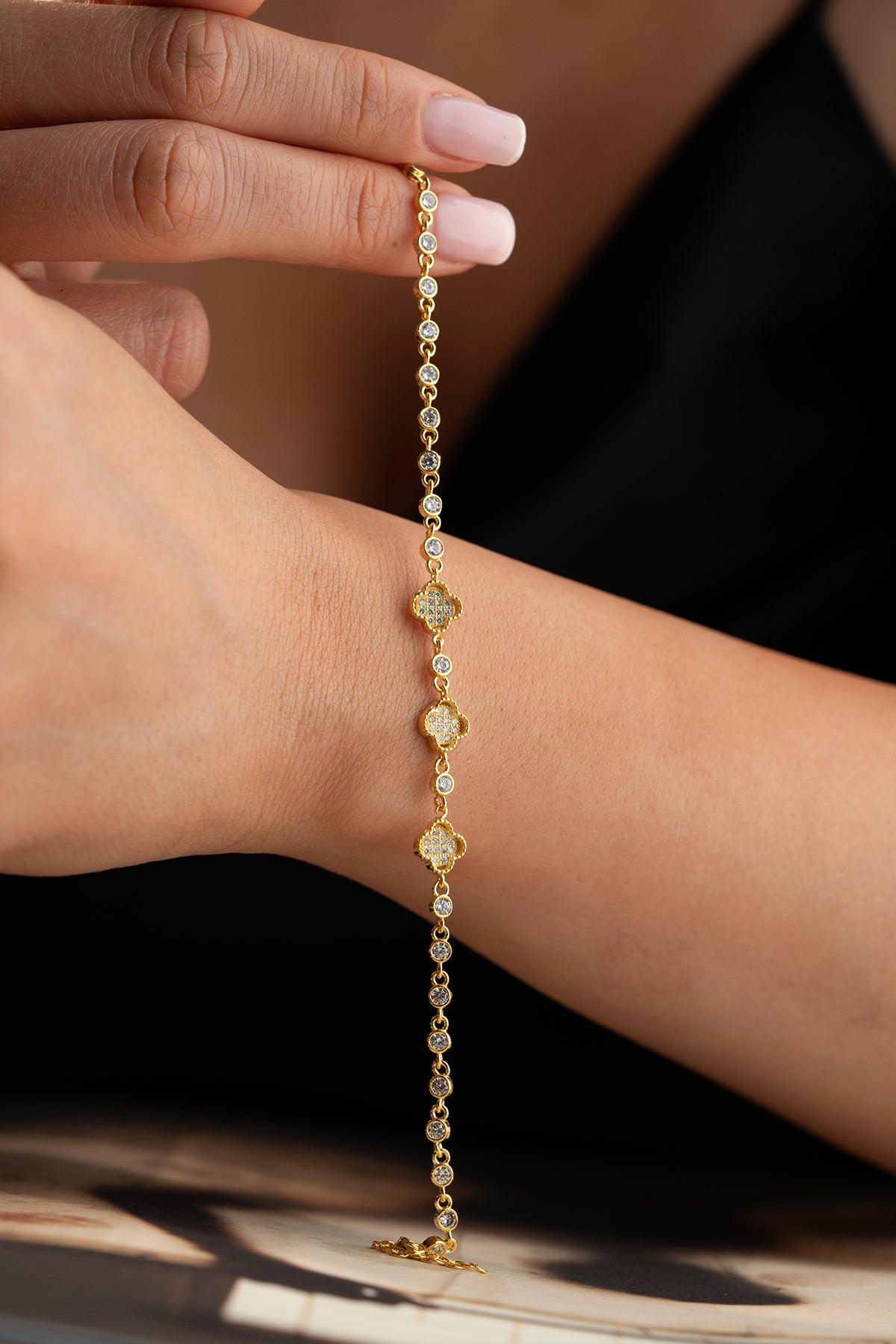 Klaver Armband met Zirkonia | 925 Zilver