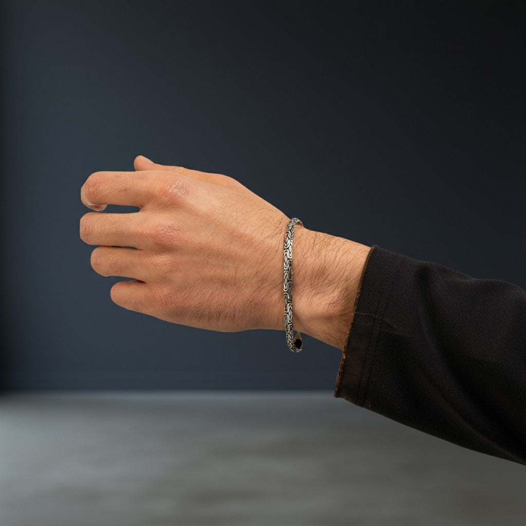 925 Sterling Silver King's Link Bracelet (5mm-21cm)