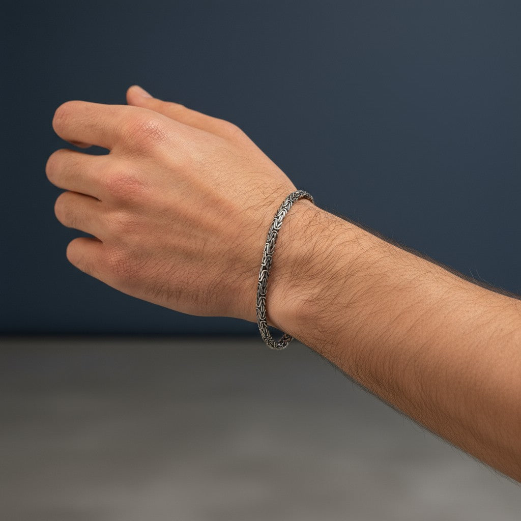 925 Sterling Silver King's Link Bracelet (5mm-21cm)