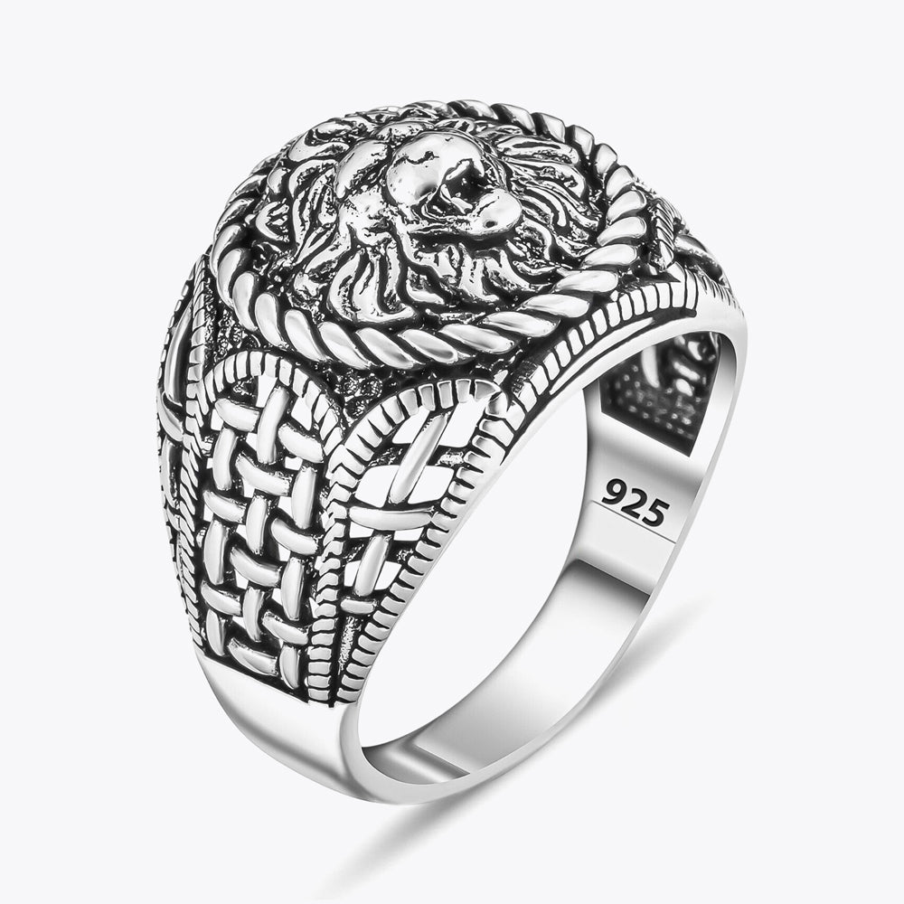 Lion Signet Ring Men ORTBL182