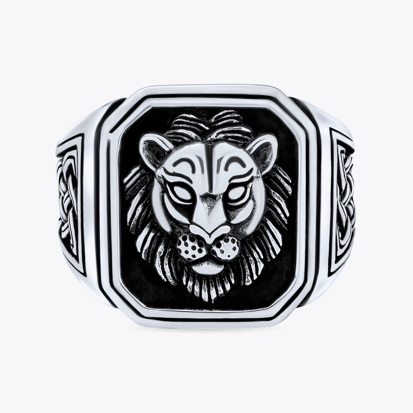 925 Sterling Silver Ring with Lion Motif