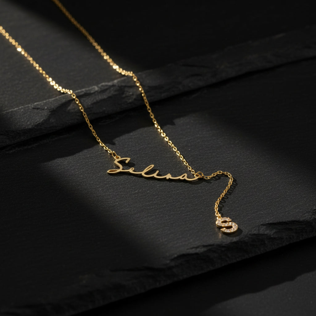 Personal name Ketting - 925 Silver - Gilded