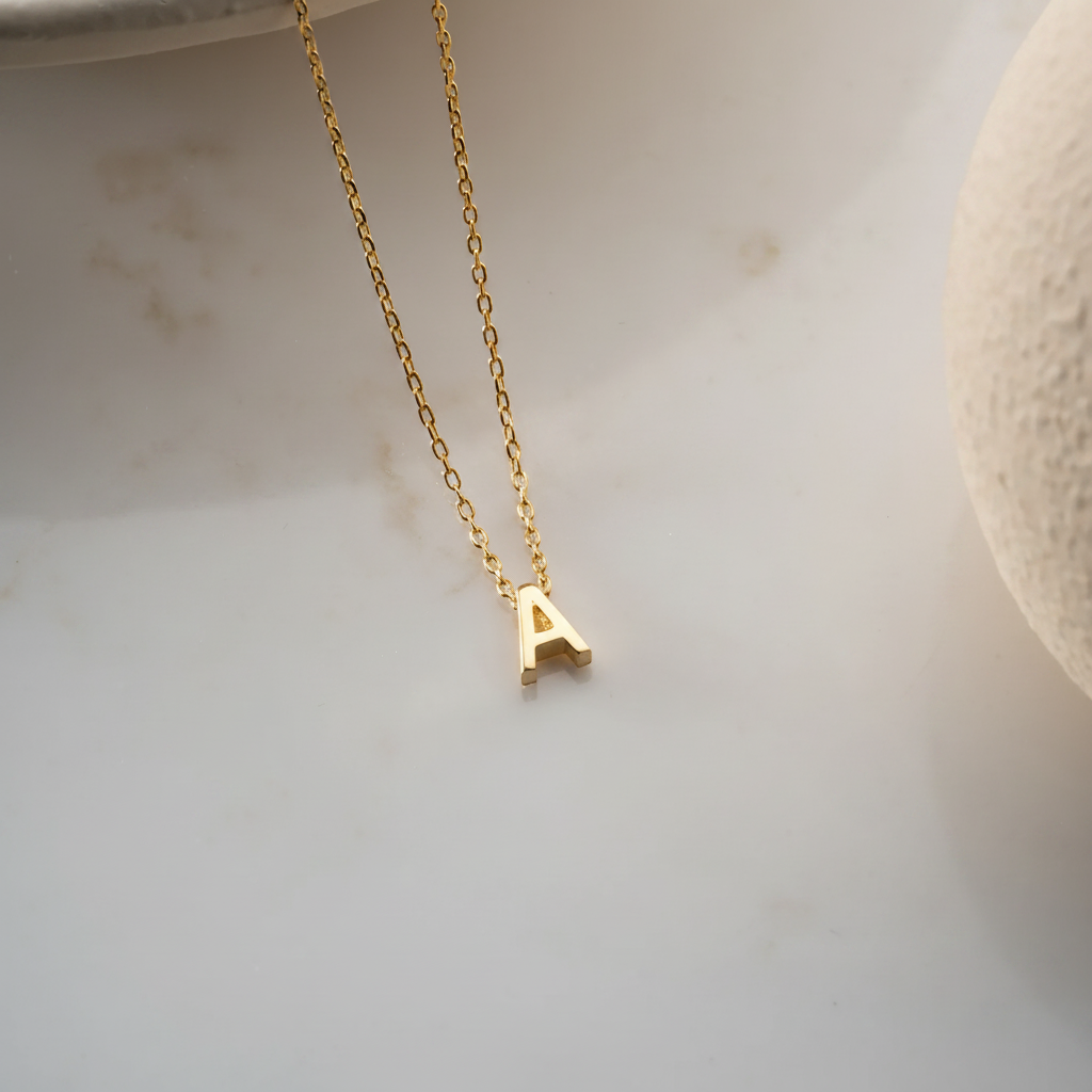 Minimalist letter chain - 925 sterling silver