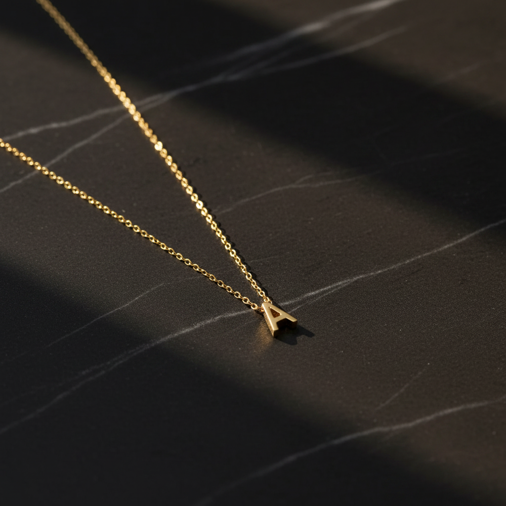 Minimalist letter chain - 925 sterling silver