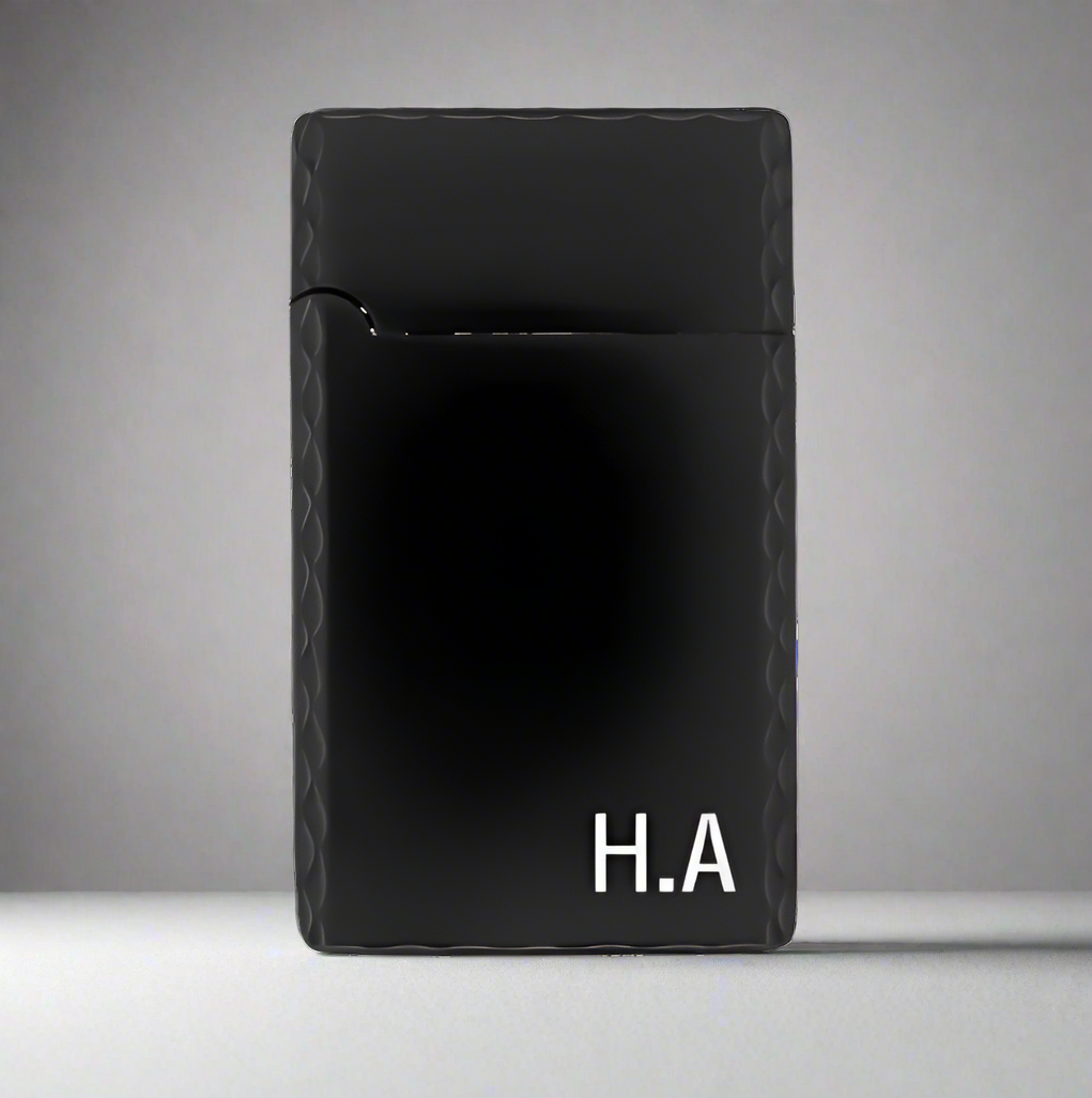 Lighter with text -black 1