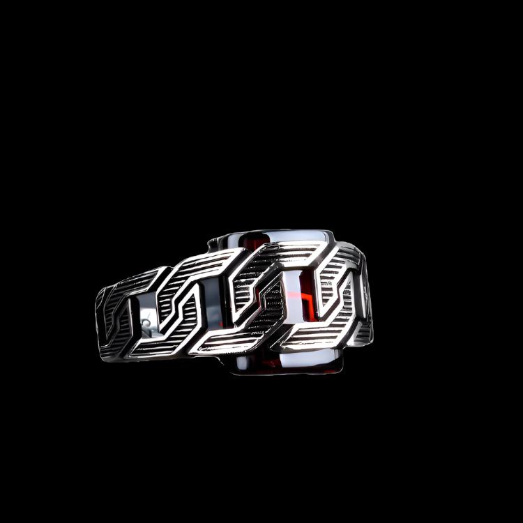 925 Silver Men's Ring With Red Stone