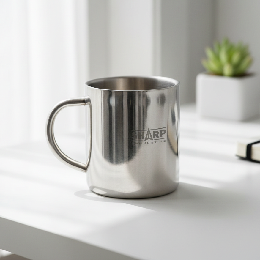 300 ml mug with text - Steel -1
