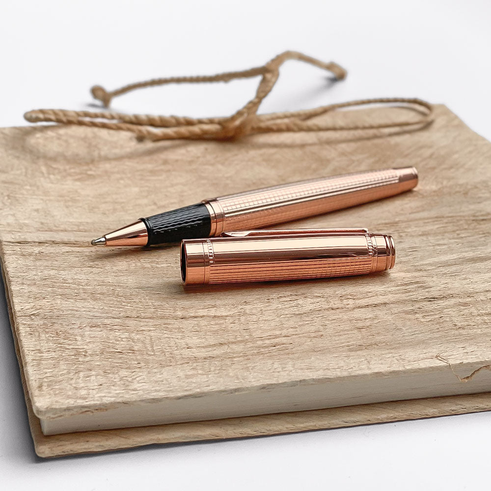 Personalized Rollerball Pen - Writing Set with Engraved Wooden Box