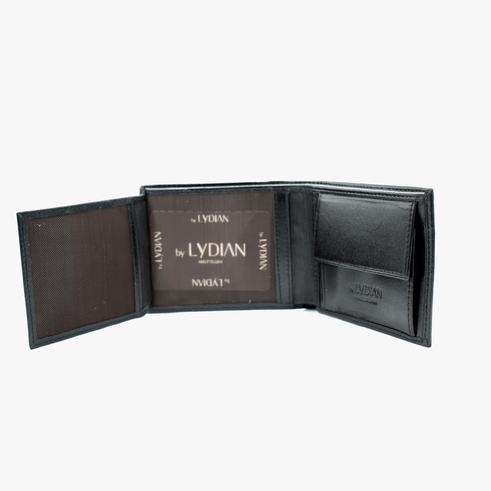 Black Leather Wallet With Name BLW1155-2