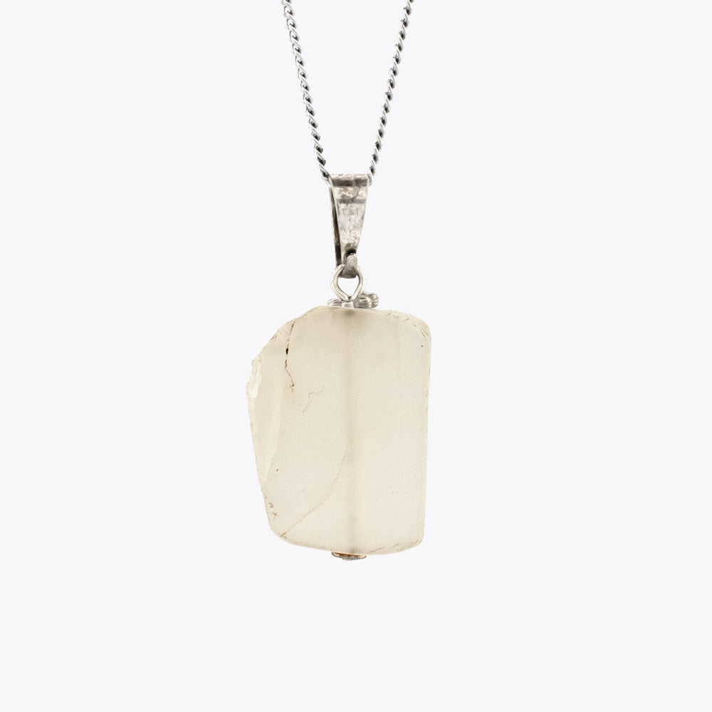 Maansteen hanger met ketting
