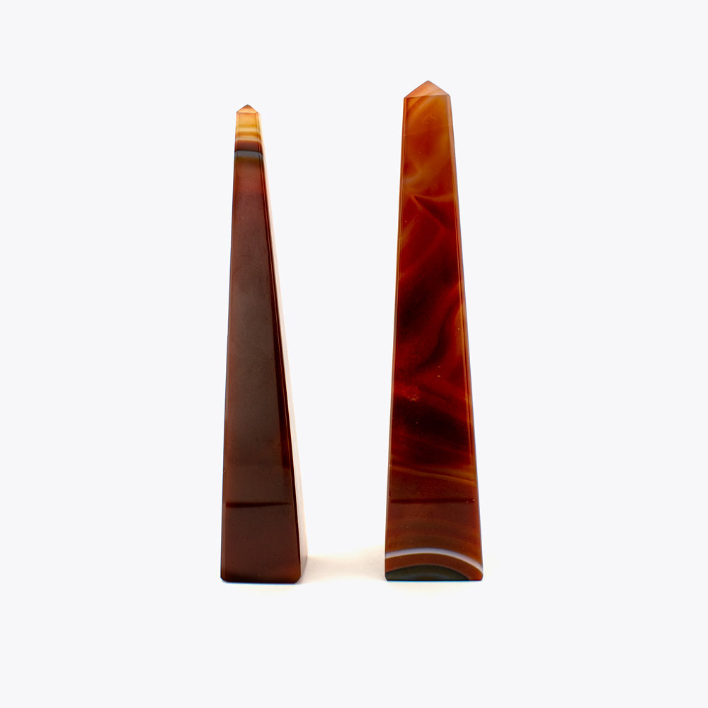 Edelsteen Obelisk Punt Agaat (110gr -12cm)