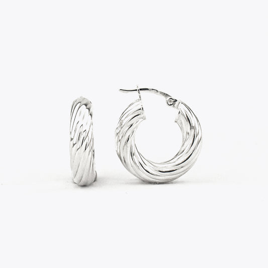925 sterling silver hoop earrings - 19 mm BLARW004