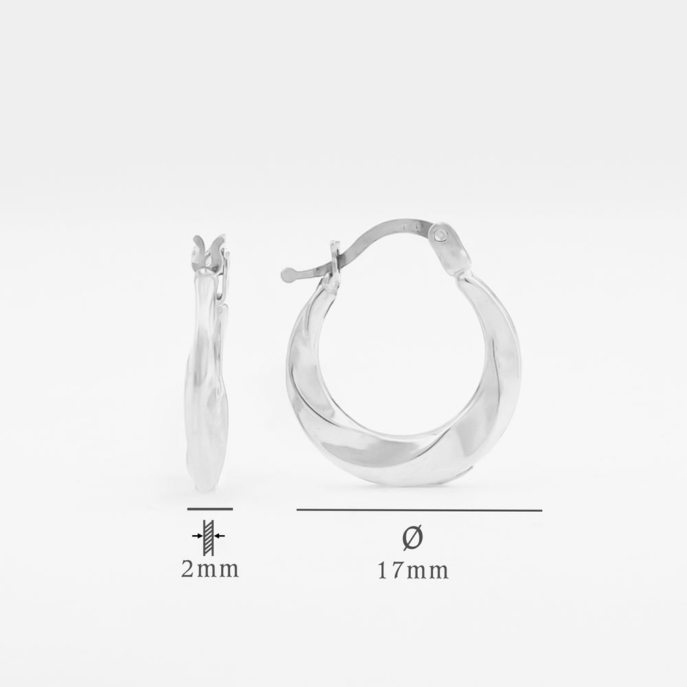 925 sterling silver earrings - 17 mm BLARW020