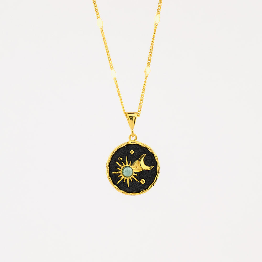 Medallion - Sun Moon and Stars necklace pendant