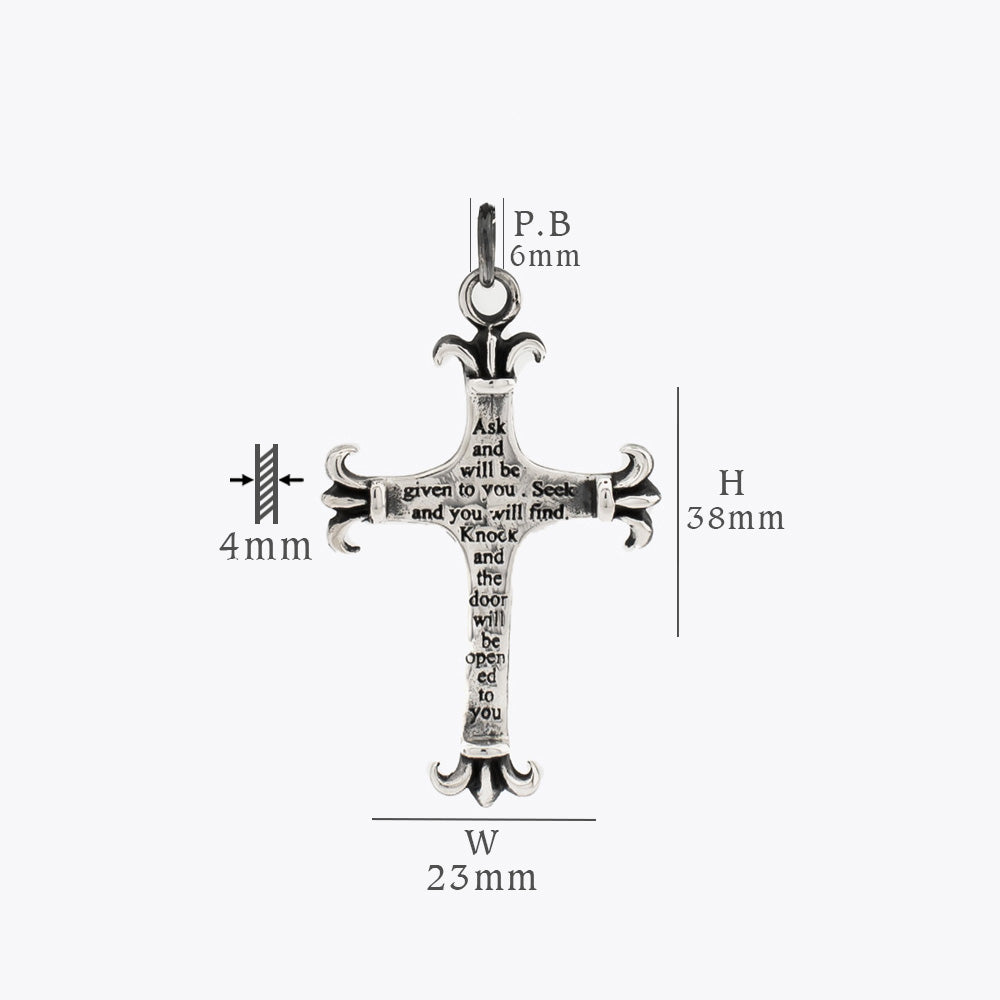 Silver Cross Necklace Pendant BLAR0118